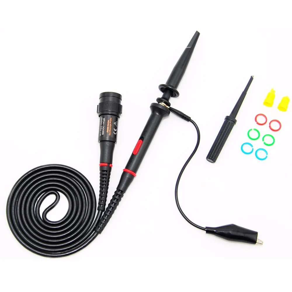 

1X 10X P2200 200MHz High Precision Oscilloscope Probe Alligator Test Clip with Adjustable Attenuation Rate Probes