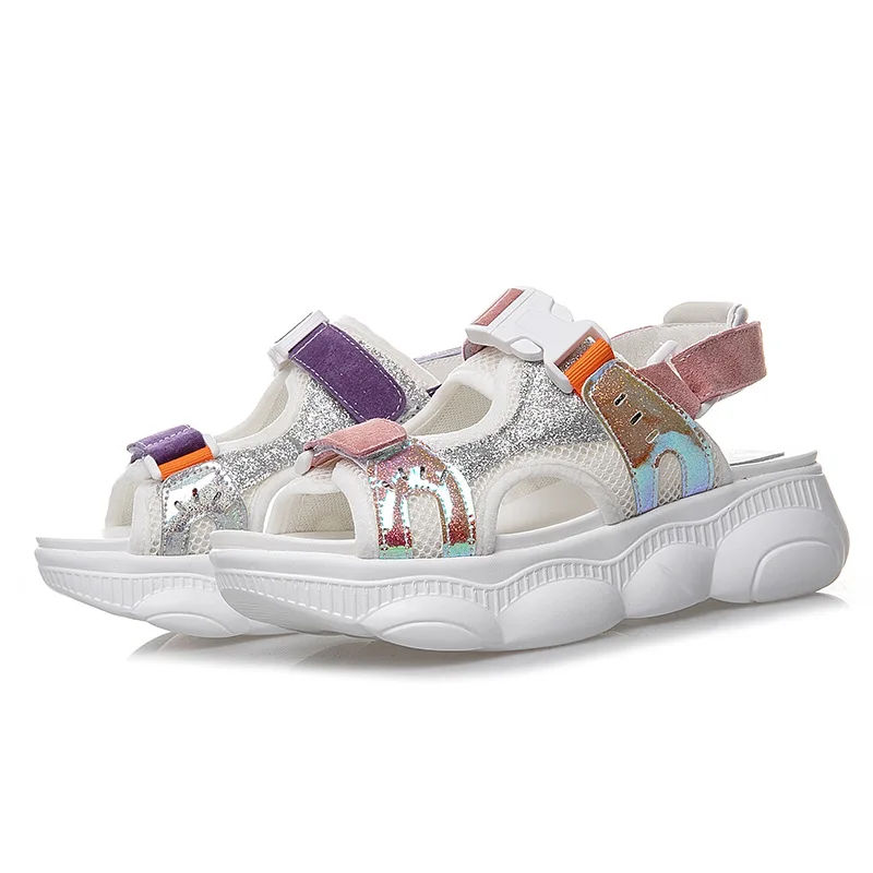 

Hot air 2019 summer new waterproof platform small fresh and cute fantasy shoes