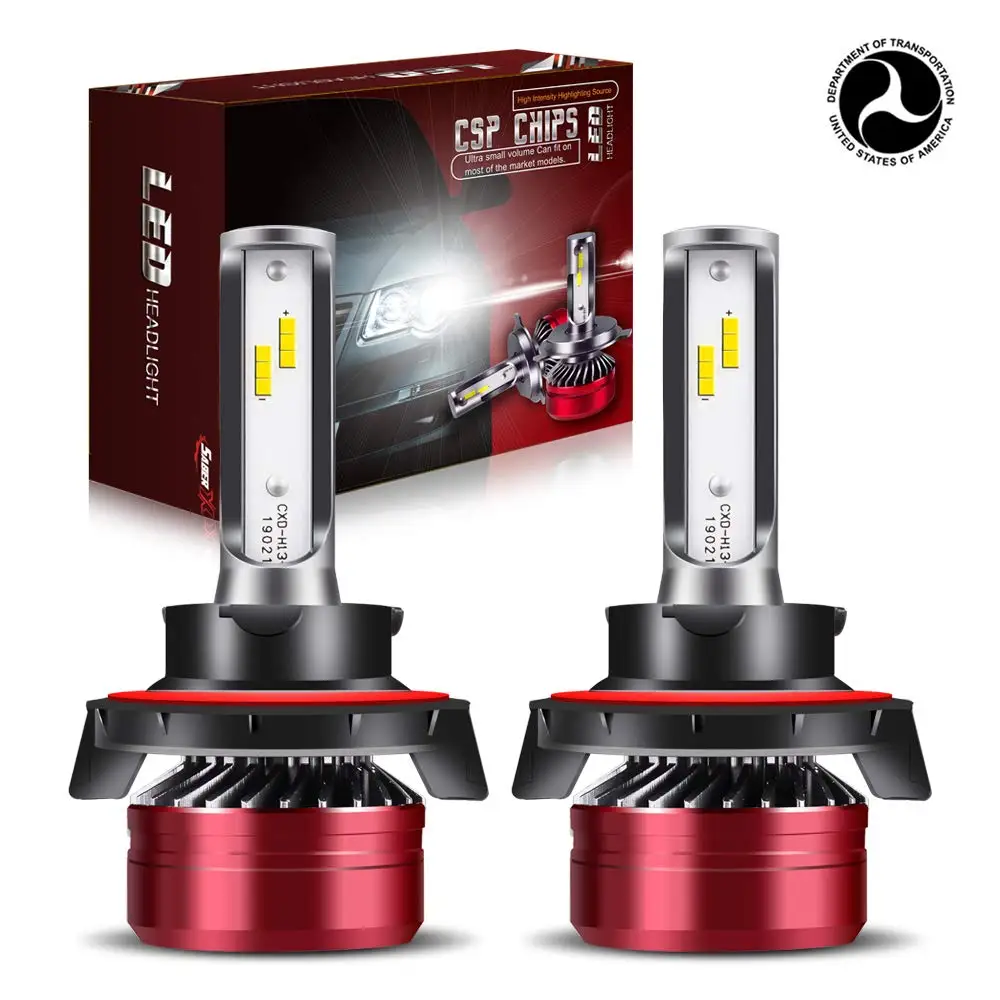 

Red LED Headlight Bulbs Conversion H13 9008 Fog lights 60W 12000LM HI-Lo Beam Bulb led canbus 6000K White High Power Auto bulb