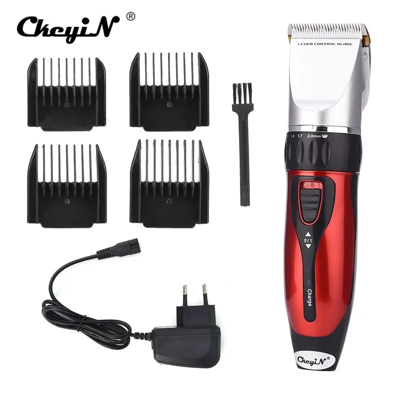 

Powerful Ceramic Stainless Steel Blade Electric Hair Clipper Rechargeable Hair Trimmer Shaver Razor Cordless Adjustable Clippers