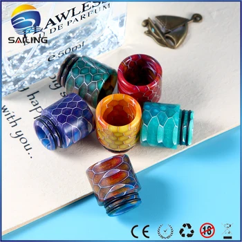 

Sailing Snake Skin Pattern Epoxy Resin 810 Drip Tips for TFV8 Tornado Griffin 25 Atomizer Electronic Cigarette 10pcs wholesale