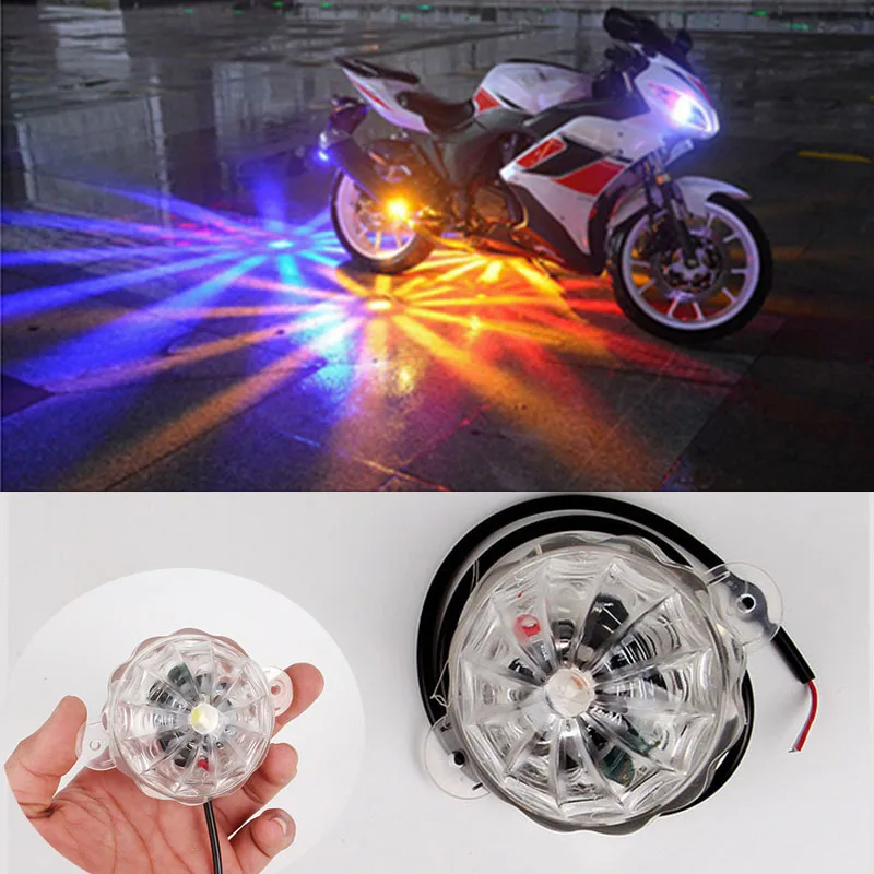 

12V Motorcycle Car LED Chassis Light Under Motorbike Scooter Flasher Tail Brake Fog Lamp 3 Modes Atmosphere Lamp LED