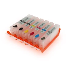 Cartouche d'encre rechargeable 6 couleurs, pour CANON PIXMA MG7150 MG6350 IP8750 MG7550, 550, 551, 550, CLI 551 XL, avec puces ARC
