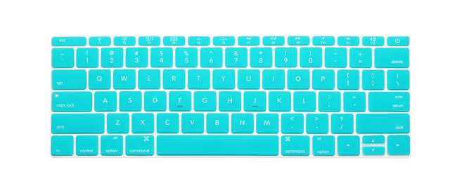 For Macbook Pro 13" A1708( Release No Touch Bar) for Macbook 12"A1534 Retina US English Keyboard Cover Protector Skin - Цвет: Skyblue