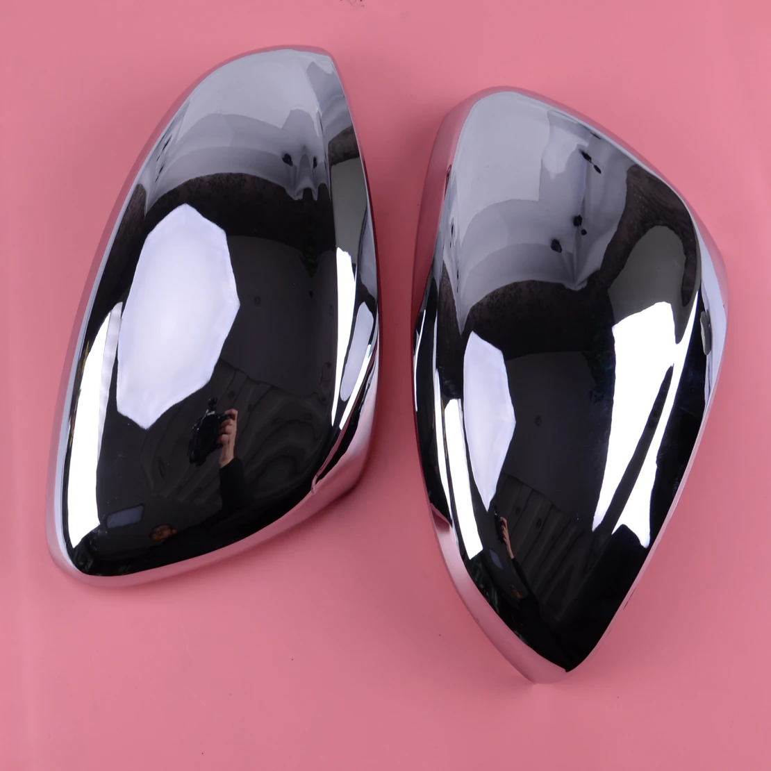 

2pcs beler ABS Silver Chrome Plated Side Rearview Mirror Cover Trim Fit For Peugeot 2008 208 2013 2014 2015 2016 2017 2017