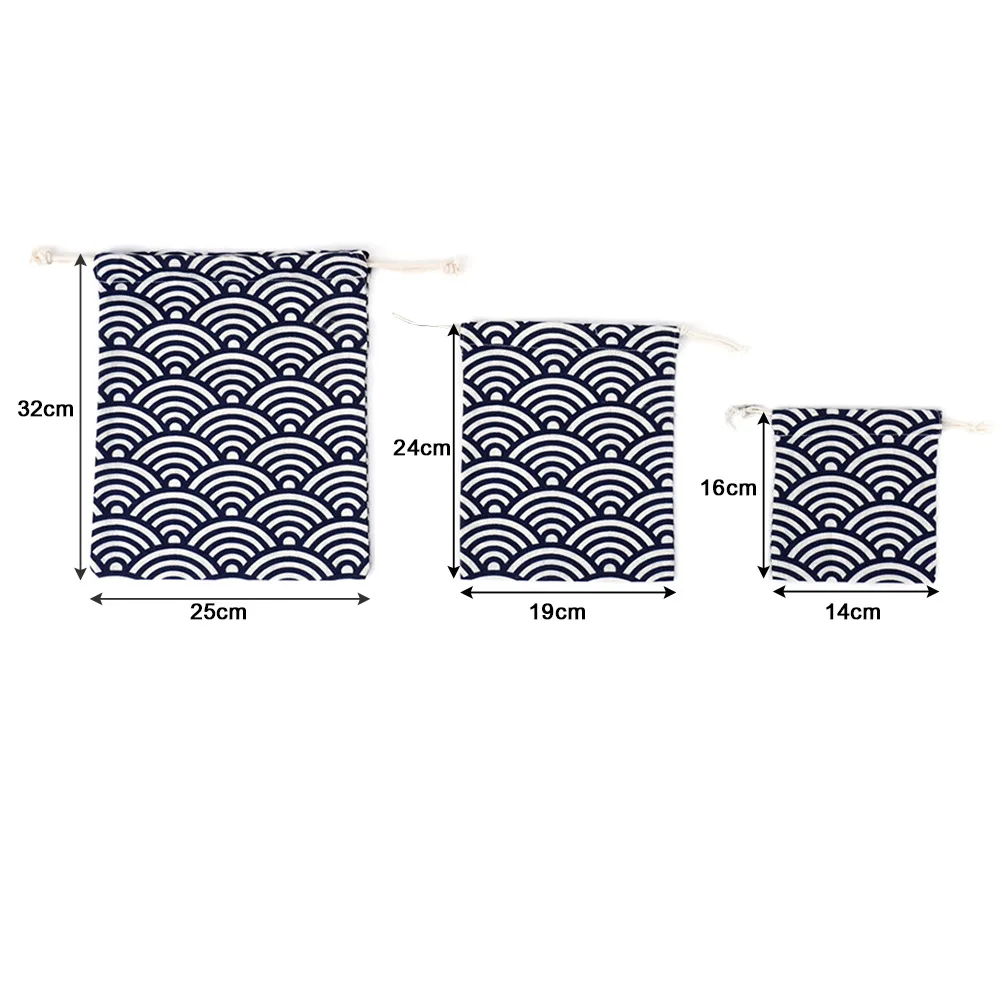 Подарочная сумка из хлопка и льна с принтом, дорожные мешки для хранения мелочей, маленькие сумочки на веревке, ручная работа, сумка для конфет, Прямая поставка