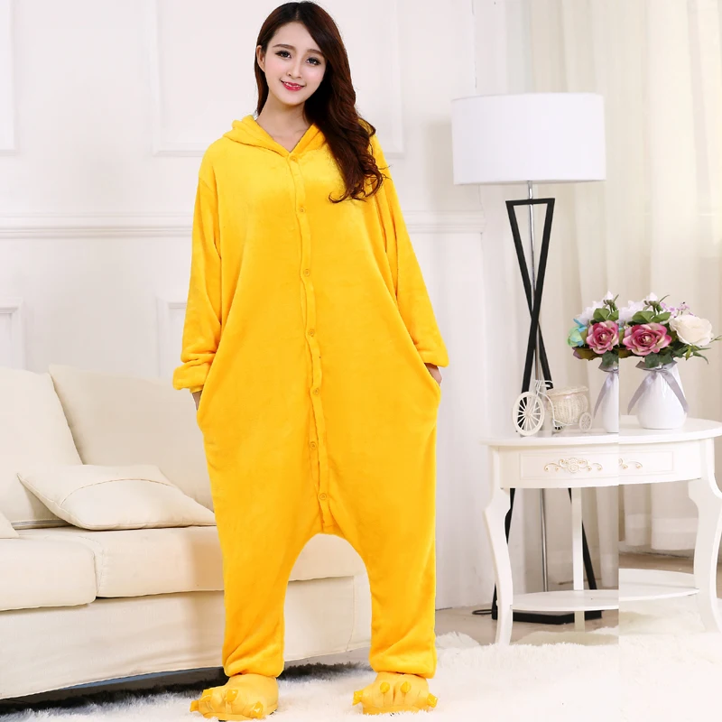 XXL Size Pokemon Pikachu Onesies Adult Kigurumi Pajamas For Women Soft Flannel Winter Pyjamas One-Piece Jumpsuit Sleepwear Suit (5)