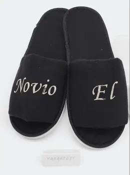 

personalize wedding novia novio bride groom spa slippers Matron of honor night Bachelorette party favors company gifts