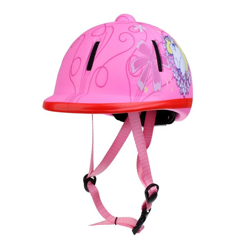 

TOP!-Children Kids Adjustable Horse Riding Hat/Helmet Head Protective Gear - Snow Pink
