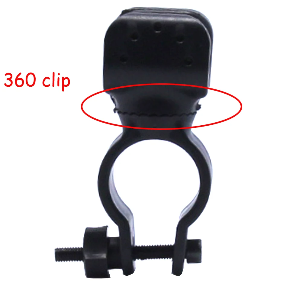 LED Torch Clip Mount Bike Front Light Holder Bracket Clamp Mount 360° Degree