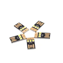 Abajur 5 шт. мини USB 0,6 Вт 2835 SMD 3 светодиодный светильник Ночной белый/теплый белый светильник яркий Lumiparty