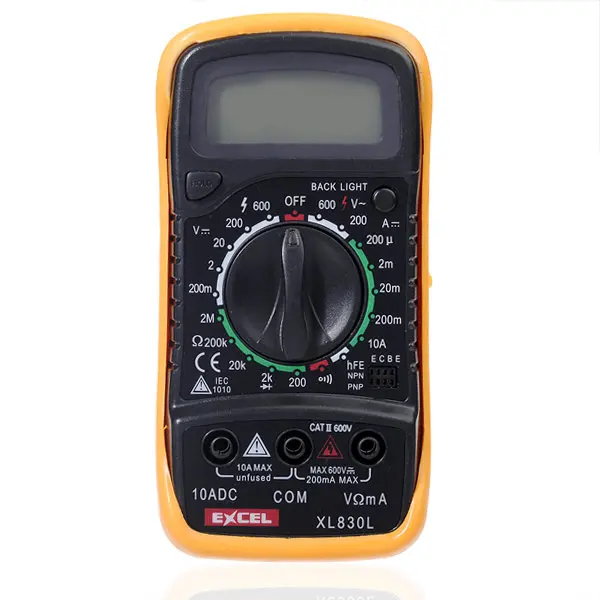 

EXCEL XL830L LCD Digital Voltmeter Ohmmeter Ammeter OHM Multimeter Tester