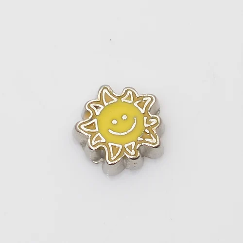 

Smiling Sun, Floating charm fit floating charm lockets, FC0225,10PCS/LOT