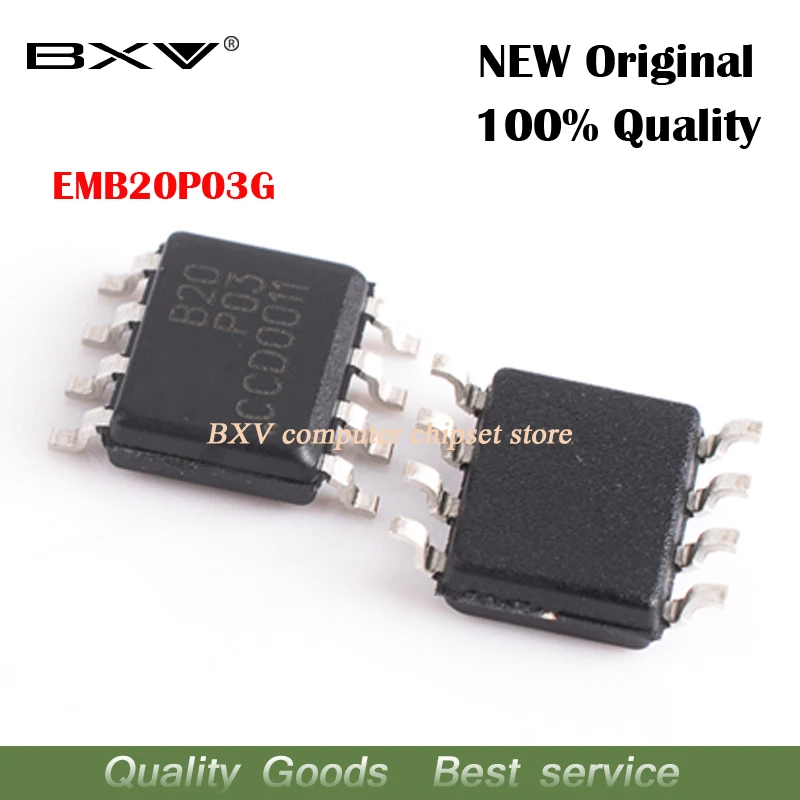 5 шт. EMB20P03G EMB20P03 B20P03 MOSFET лапками углублением SOP-8 новые оригинальные