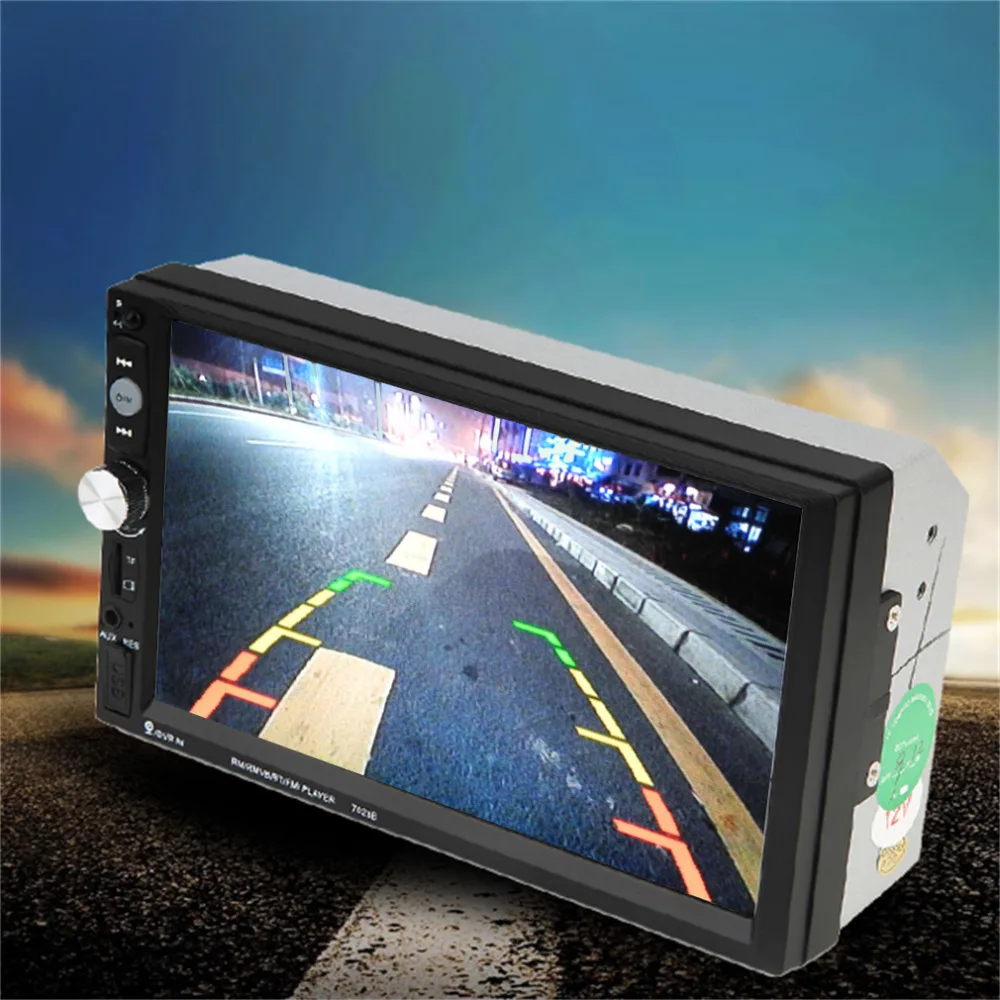

Car DVD Player 7023B Auto Car 2 Din 7 Inch Touch Scrren Radio Bluetooth Player Rear View Camera Input Automobiles Top Sale