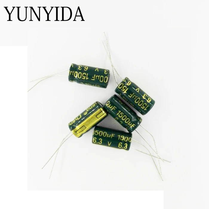 5pcs 1500uf 6.3v Radial Aluminum Solid Capacitors 6.3v1500uf Low ESR Best