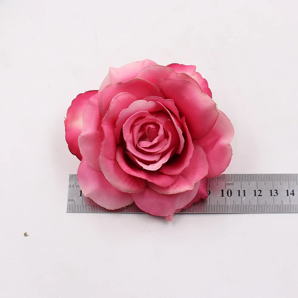 3 шт. 10 см высокое качество искусственный цветок Шелковый цветок розы свадебное украшение дома DIY ВЕНОК клип художественное ремесло цветок