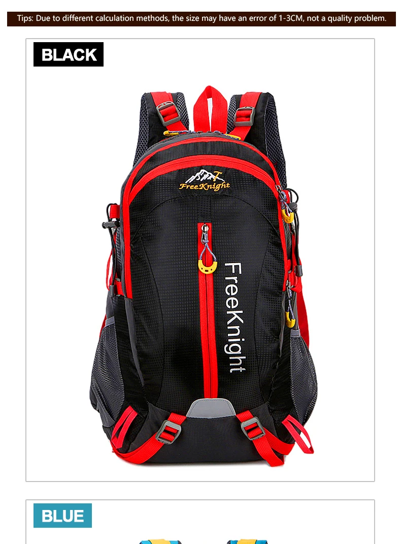 Top TOPTETN New outdoor bicycle equipment fitness large capacity two-color travel bag hiking waterproof scratch-resistant backpack 0