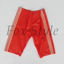 Мужские латексные Бриджи резиновые женские шорты