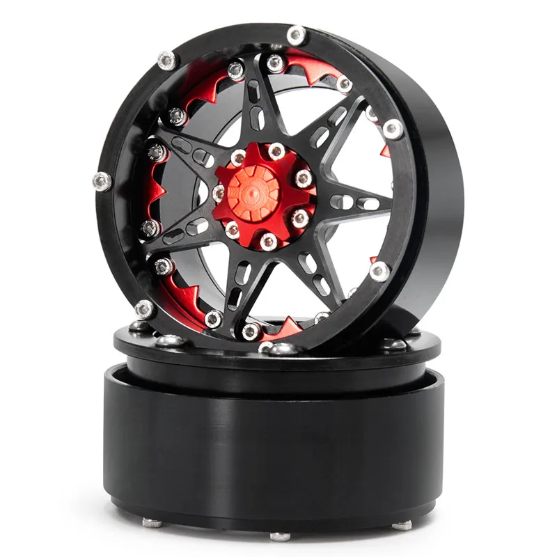 Скалолазание 2,2 дюймов металлическое колесо#24 черный+ красный для Wraith 90018 RC скалолазание