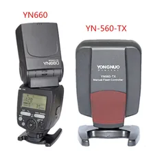 YONGNUO YN660 2.4G Master Slave Flash Speedlite + YONGNUO YN560-TX Wireless Flash Controller For Canon Nikon DSLR Cameras yongnuo yn560 iv yn560iv wireless flash speedlite master slave flash for canon nikon pentax olympus fujifilm lumix dslr camera