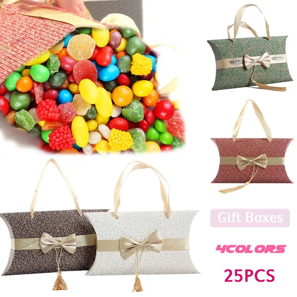 

2018 New 25 PCS Innovative Collapsible Paper Box Scarves Pillow Gift Package Box Wedding Gift Candy Box