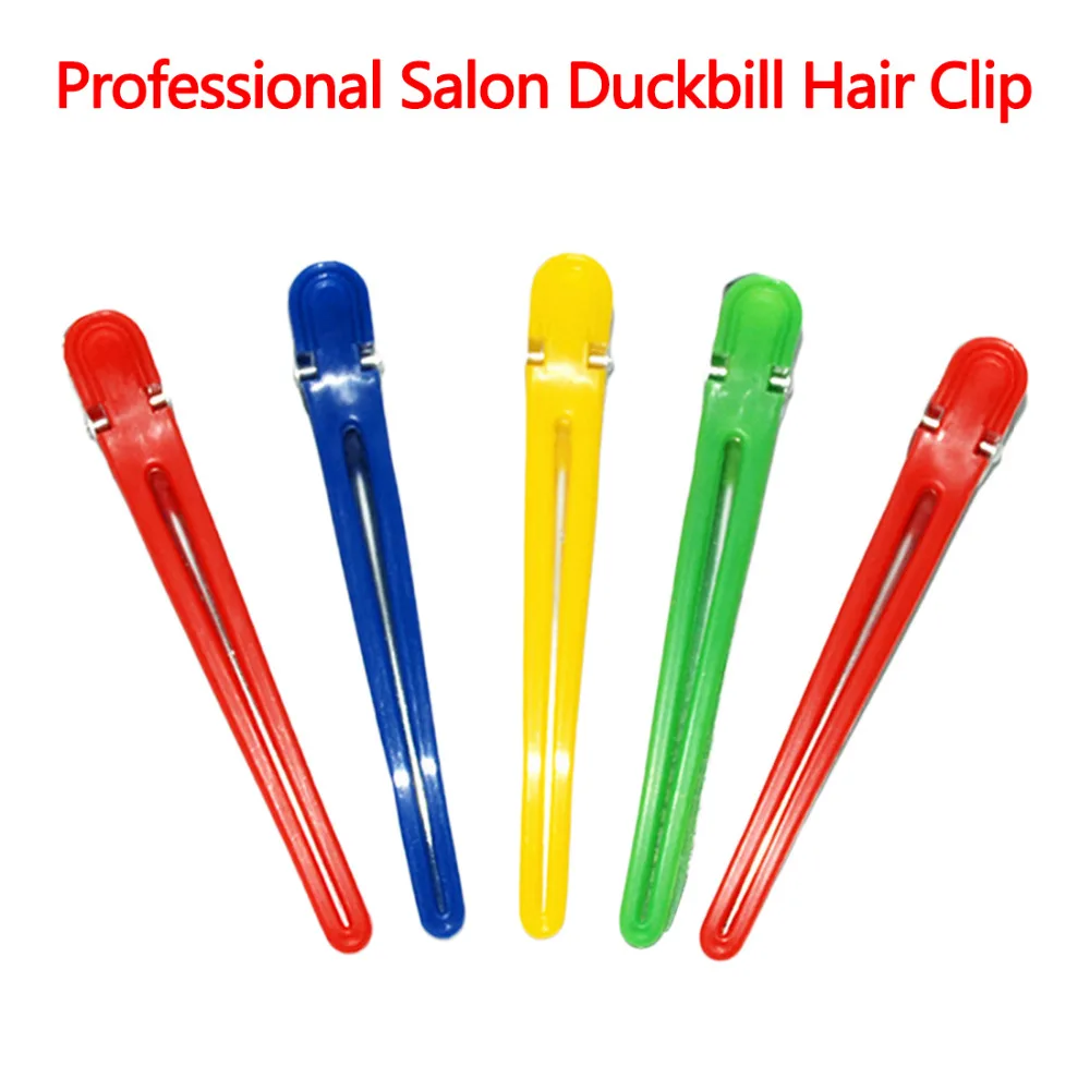 5pcs Colorful Hairdressing Salon Sectioning Hair Clip Hairdresser Accessories Hairdressing Clamps Hair Styling Grip Random Color