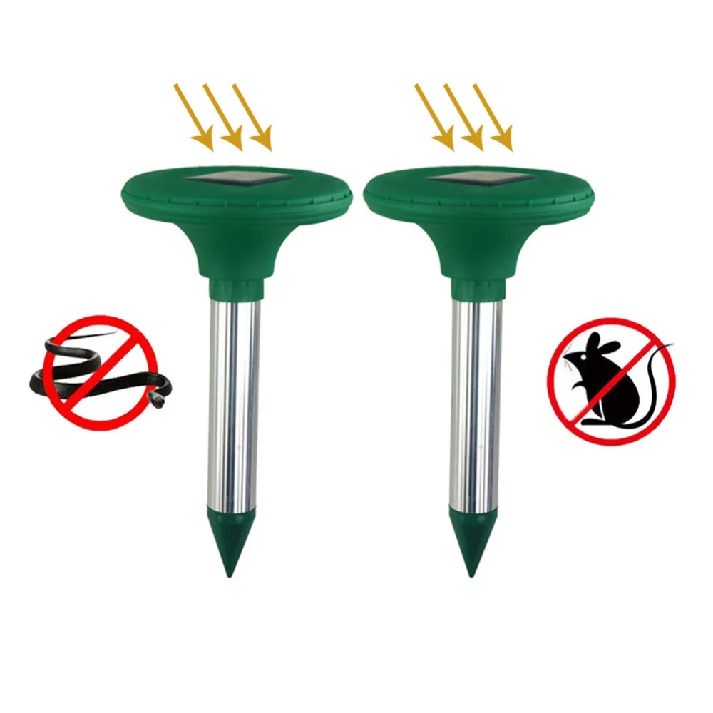 

2Pcs Solar Power Ultrasonic Sonic Rat Snake Mouse Repellers Outdoor Garden Yard Repeller Control