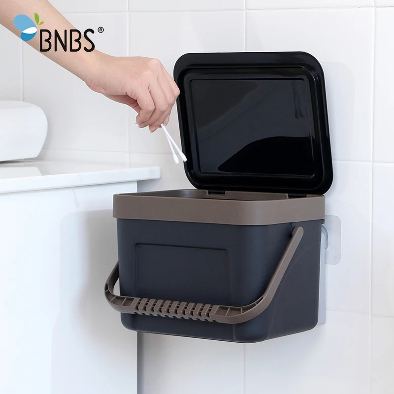 Billige BNBS Mülleimer Küche Wand Montiert Müll Bin Geschenk Müll Tasche Null Abfall Recycling Kompost Bin Trash Bad Mülleimer