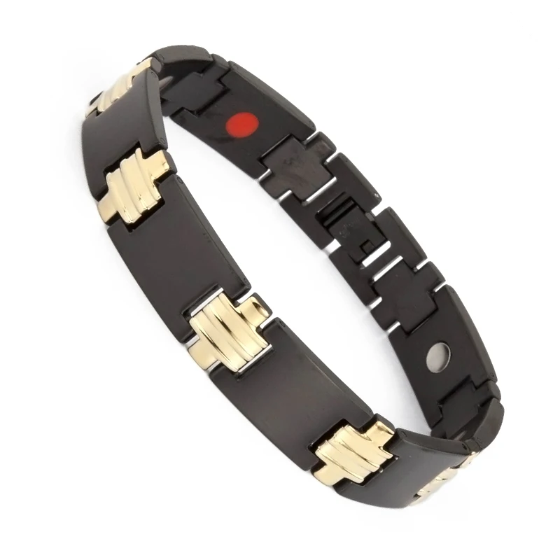 

38 Health Jewelry Elegant Hologram Bracelets Stainless Steel Magnetic Bracelet Germanium Therapy Energy Link Chain for Men