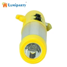 LumiParty Многофункциональный 4 в 1 автомобиль безопасности молоточек для аварийного выхода с светодиодный фонарик оконный выключатель
