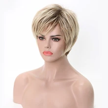 Rosa Star синтетический короткий парики женские Омбре коричневый до блонд волосы парики Косплей Костюм натуральный жаростойкий полный парик для женщин