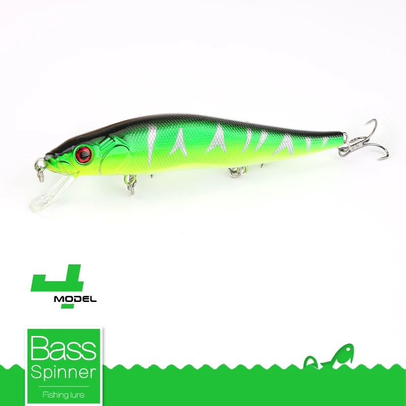 DONQL 1 шт. жесткая приманка гольян 14 см 24 г рыболовная приманка с 3 тройными крючками 3D Глаза рыболовные аксессуары снасти реалистичные приманки - Цвет: Green
