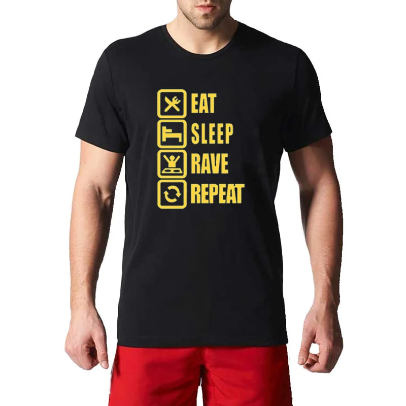 Music DJ Dimitri Vegas T Shirt Men Letters Printed T Shirt Eat Sleep ...