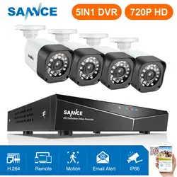 SANNCE 8CH HDMI DVR 720 P 1280TVL Высокое разрешение CCTV системы ИК Крытый/Открытый водостойкий 8CH 720 товары теле и видеонаблюдения комплект