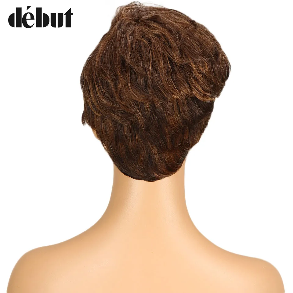 Дебютные бразильские человеческие волосы парики кудрявые короткие человеческие волосы парик P1b/30 пианино цвет боб парик 9 дюймов человеческие волосы парики для черных женщин - Цвет волос: P4/30