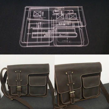 

1set DIY Acrylic Leather Template Home Handwork Leathercraft Sewing Pattern Tools Accessory Shoulder Bag 310x240x100mm