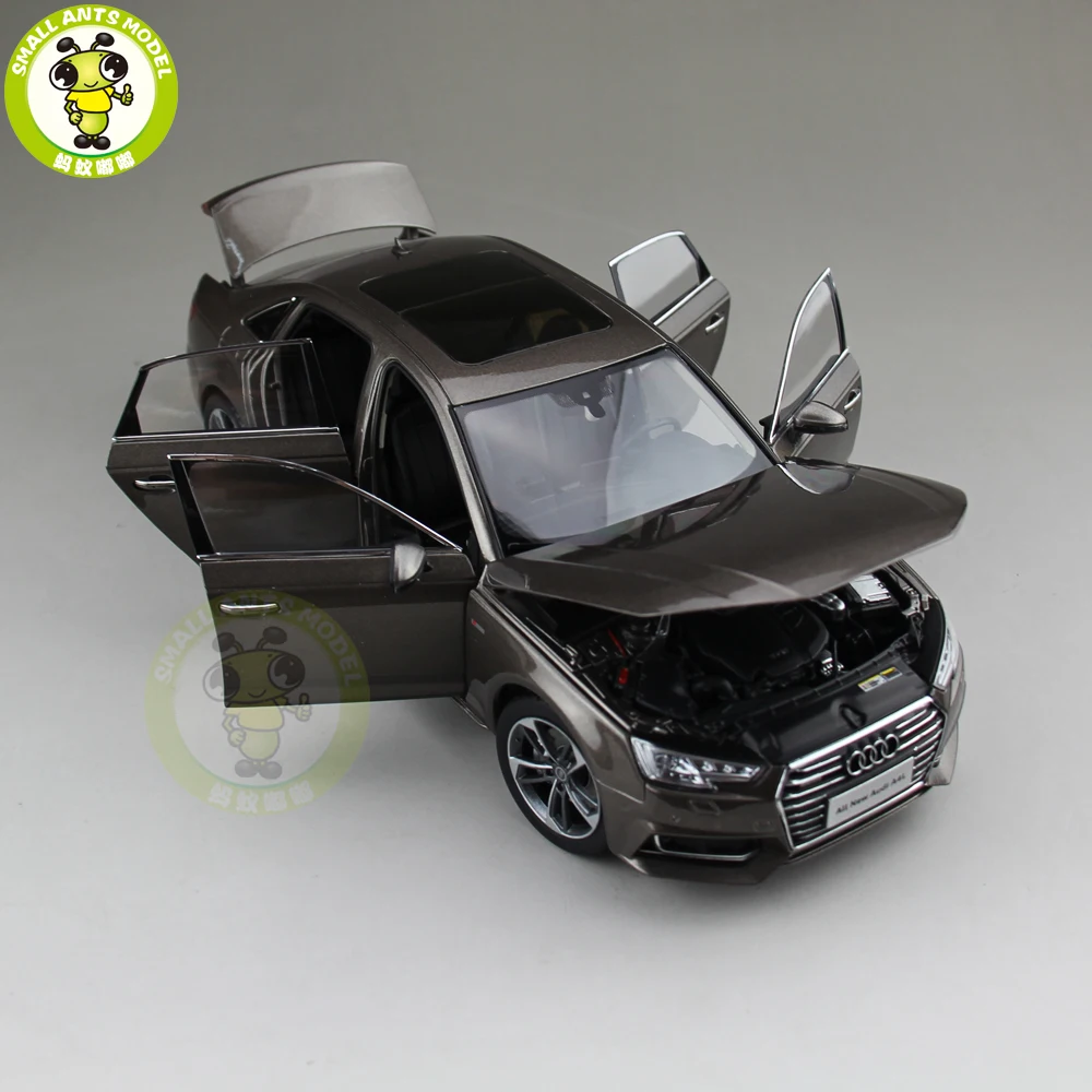 1/18 Audi A4 A4L литая под давлением металлическая модель автомобиля игрушка мальчик девочка дети подарок коллекция коричневый