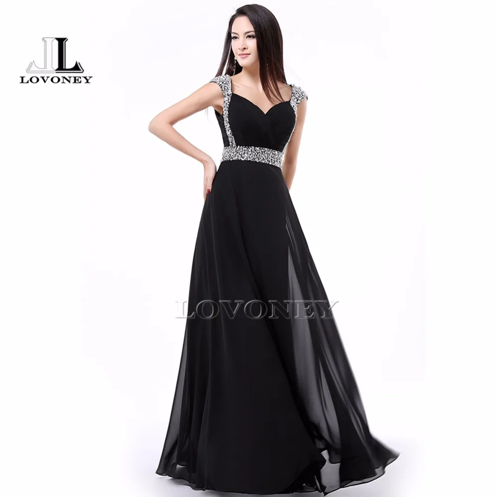 

DEERVEADO A-Line Cap Sleeve Sweetheart Chiffon Plus Size Long Evening Dress Gown 2019 Elegant Formal Dresses Robe De Soiree S321