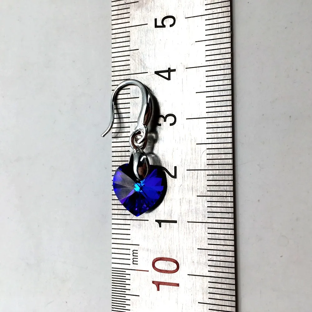 original swarovski crystals 6228 xilion heart dangle earring-size
