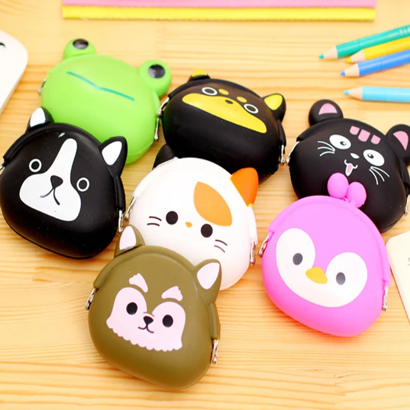 

Cartoon Cute Kids Coin Purse Wallet Candy Color Animal Wallet Silicone Coin Bag Holder Kid Gift