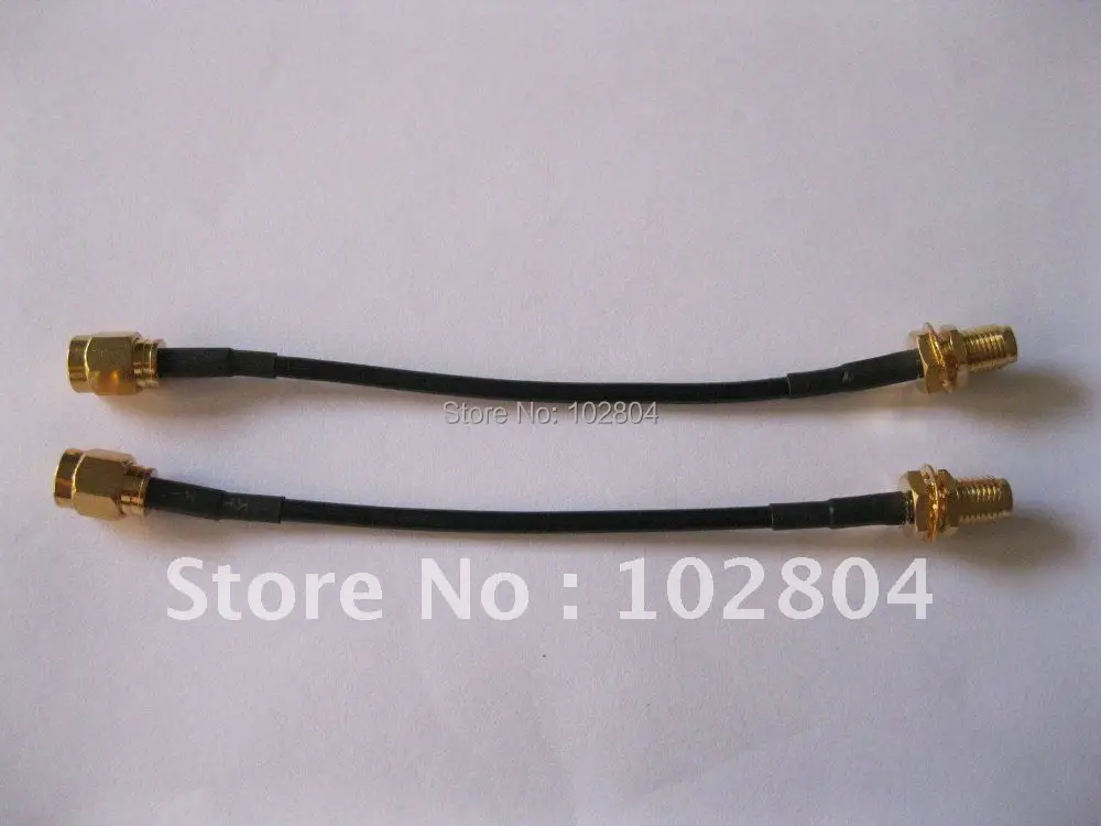 

10cm Antenna RP-SMA Coaxial Cable for WiFi Router Black 50 Pcs Per Lot