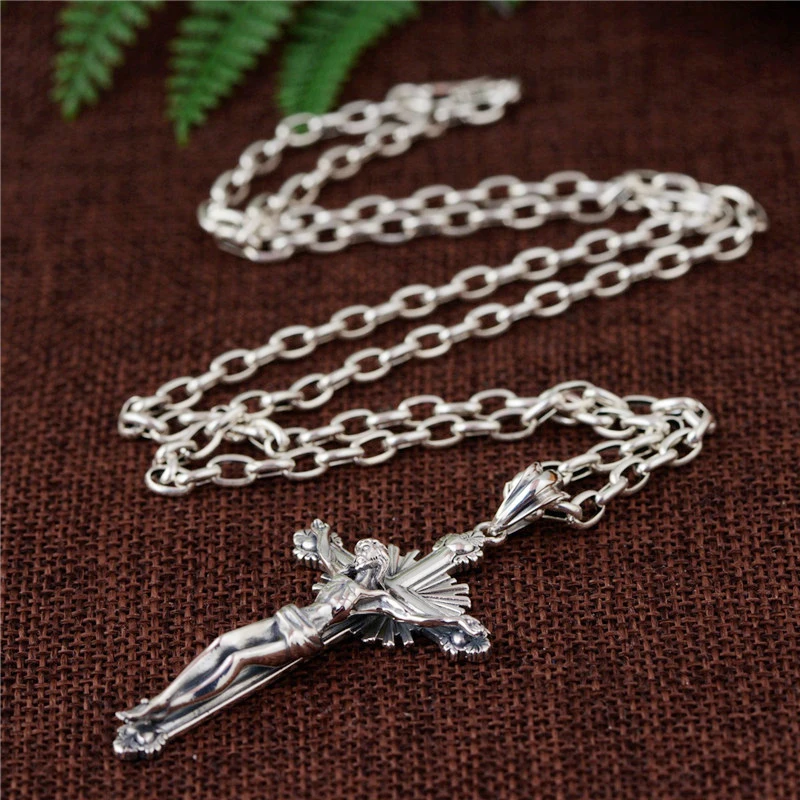 GAGAFEEL твердая подвеска в виде Креста для ожерелья для мужчин S925 серебро ожерелье для женщин Мода ювелирные изделия