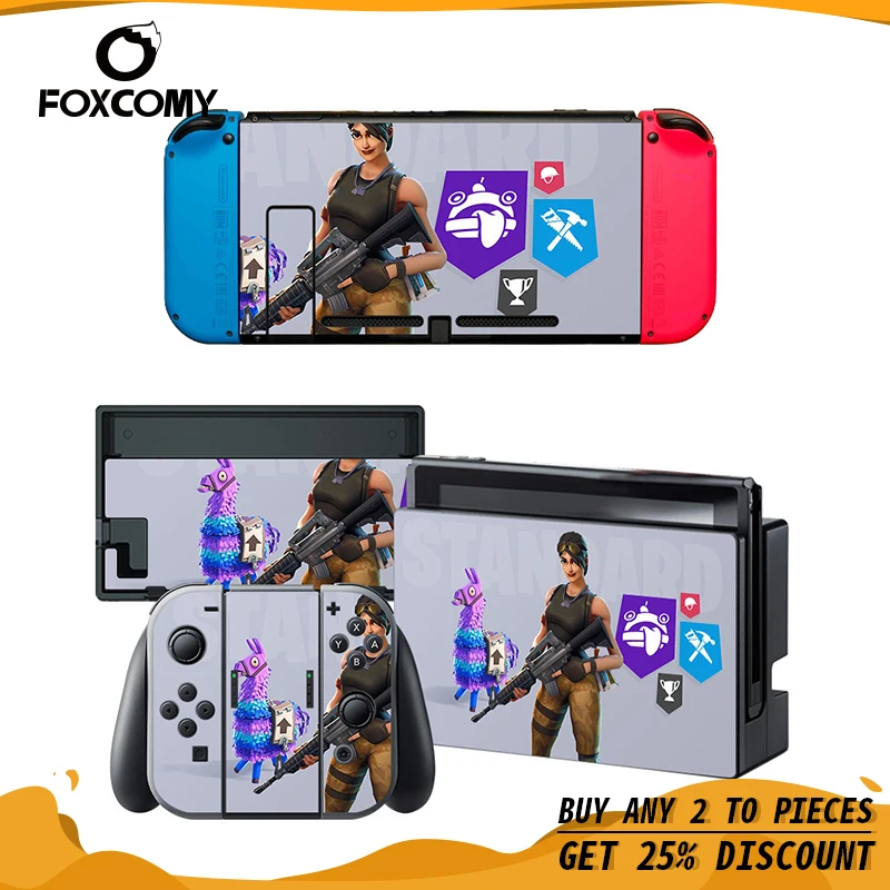 

Custom Cartoon Fortnit Vinyl Console Cover For Nintend Switch Skin Stickers Controller Protective For NS Switch