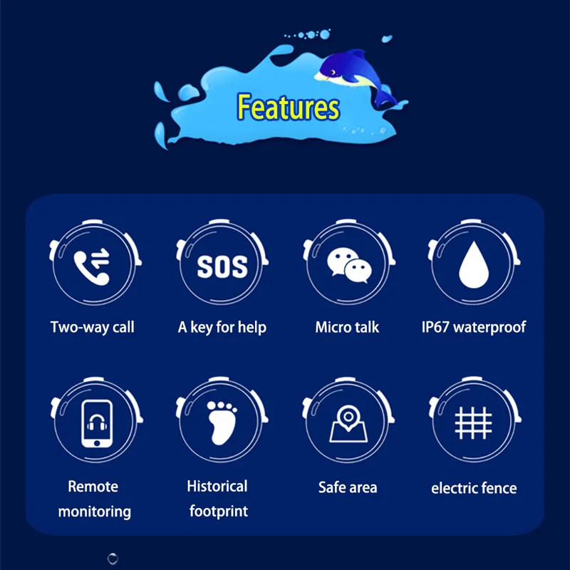 DF25 IP67 gps водостойкий трекер часы дети ребенок плавать сенсорный экран SOS Вызов безопасный анти-потеря монитор умные часы с определением местоположения