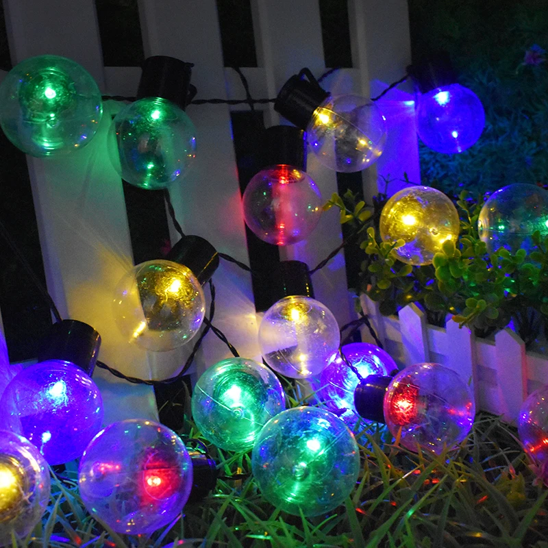 Solar Globe Bulb Lights Outdoor Waterproof 10 20 Led Christmas Globe Bulb Lights Outdoor Waterproof