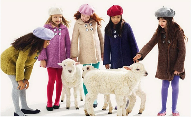Модный берет для девочек; сезон осень-зима; шерстяные шапки; одежда для малышей; однотонные Детские аксессуары хорошего качества; шапки для детей от 2 до 12 лет