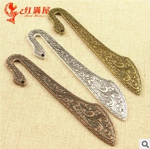 

A3546 Free Shipping 10pcs/bag size 115*23mm 3 colors big Bookmark Antique diy pendant Jewelry findings for chain accessories