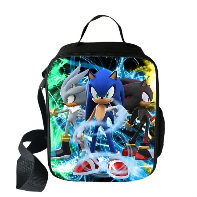 Мультяшная Супер Марио Bros Sonic Boom Hedgehogs сумка для еды на пикник дорожная сумка для хранения еды Детская сумка для мальчиков и девочек Bento сумка-мессенджер - Цвет: photo color