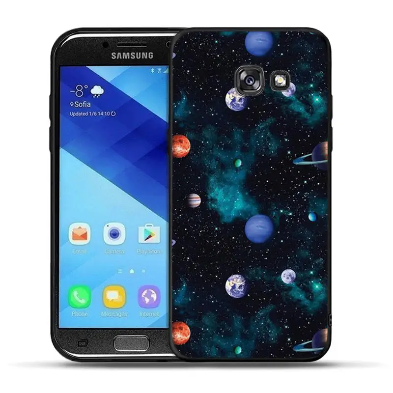 Черный матовый чехол для телефона Samsung Galaxy A3 A5 A6 A7 A8 2016 2017 Plus 2018 силиконовые чехлы с